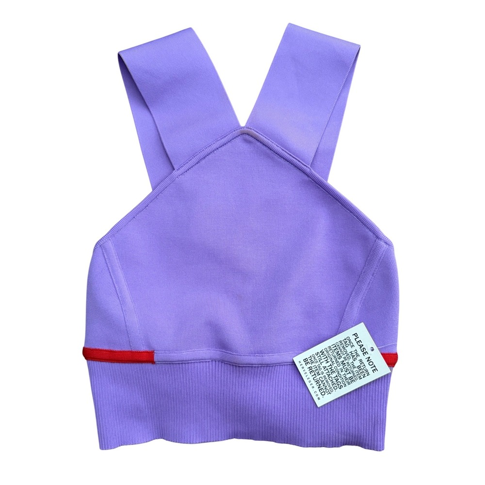 Herve Leger‎ Herve Wisteria Purple Bandage Halter Crop Top XS NEW Party Resort